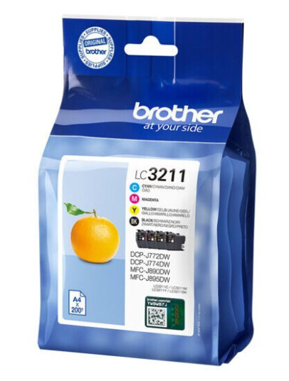 Pixojet Blekkpatroner Brother Lc 3211 4 Farger 45 Ml Rabattpakke 4 Stk