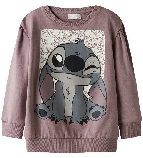 name it Nmfarina Stitch Sweat Bru Wdi Purple 92