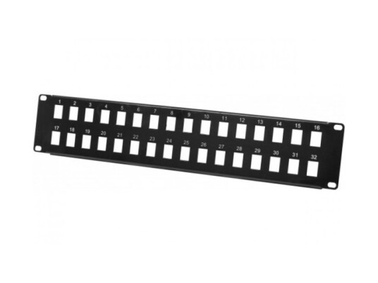 Modulholder For 32 Keystone-Tilkoblingskontakter 48,30 Cm (19") Svart For Å Sette Opp Et Patchpanel Med Opptil 32 Porter (908070)