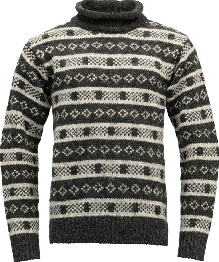 Devold Unisex Alnes Wool Roll Neck Anthracite/Grey Melange XXL, ANTH./GREY MELANGE