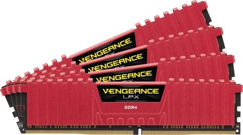 Corsair Vengeance LPX 16GB DDR4-2800 CL16 4x4GB DIMM 288-pin Rød CMK16GX4M4A2800C16R