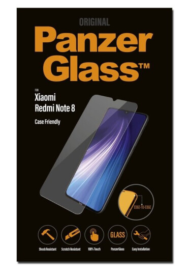Panzerglass Case Friendly - Skjermbeskyttelse For Mobiltelefon - Glass - Krystallklar - For Xiaomi Redmi Note 8