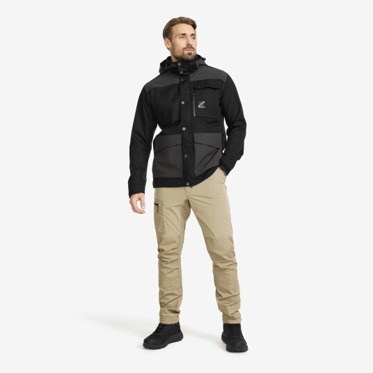 Revolutionrace Rambler Lightweight Pro Jacket Herre Black/Anthracite M Skalljakke Turjakke & Vindjakke