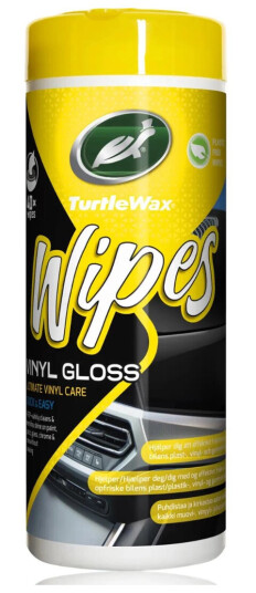 Turtle Wax Wipes Vinyl Gloss Tub 40 stk slitesterke wipes