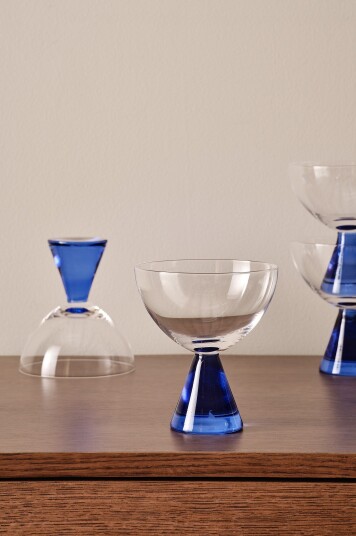 Jotex Cocktailglass 4pk Transparent/blå AYLA 1748914040