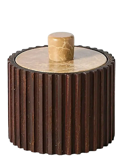 Muubs Jar W. Lid Yami - Brown - 8X7.8CM Muubs Jar W. Lid Yami - Brown - 8X7.8CM
