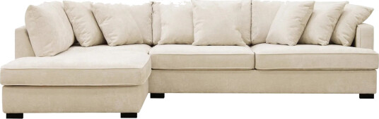 Rossita 4 seters Venstrevendt L formet Dyp Sjeselongsofa i Chenille Beige Rossita 4 seters Venstrevendt L formet Dyp Sjeselongsofa i Chenille Beige