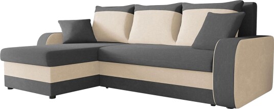 Alvared 3 seters Hjørnesovesofa Universal   Grå/Hvit
