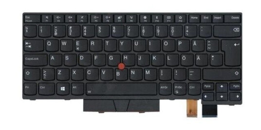 Lenovo - notebook replacement keyboard - Brbart tastatur - til utskifting - Finsk - Svart