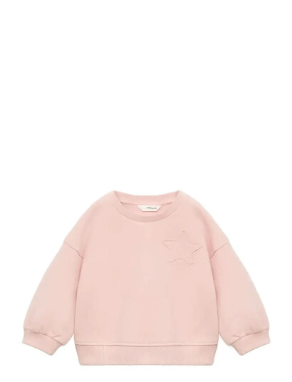 Mango Sweatshirt With Embroidered Star - Pink - 3-4