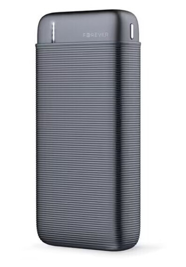 Forever 20000 mAh Powerbank med USB-C og Micro-USB - Svart Forever 20000 mAh Powerbank med USB-C og Micro-USB - Svart