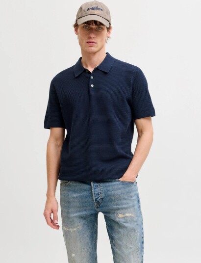 Jack & Jones Jprbluriley Knit Polo Ss Sn Navy XS