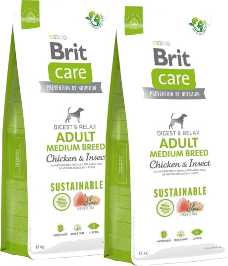 Brit Care Dog Adult Medium Breed Sustainable Chicken & Insect 2X12 kg