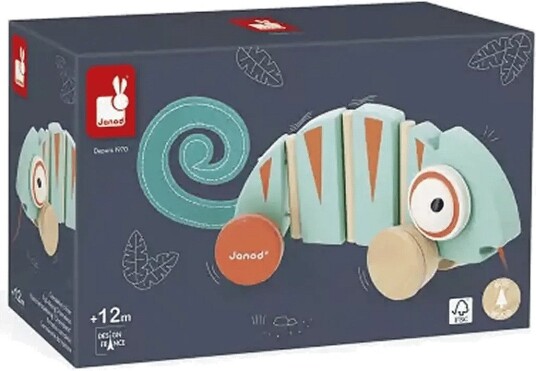 Janod Janod Tropik Pull-Along Chameleon Green ONE SIZE