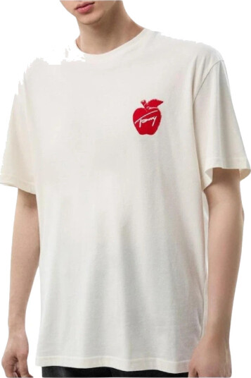Tommy Jeans Tjm Rlx Vintage Tee Ext   White   M
