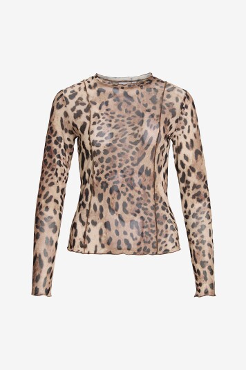 Vila Topp viNinna L/S Mesh Top Svart
