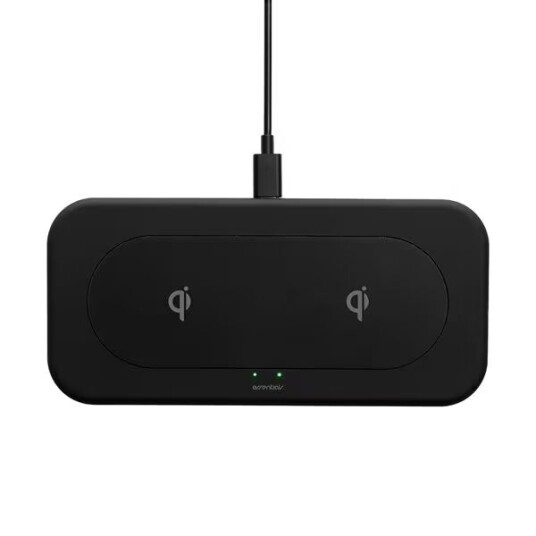 Essentials Qi Dobbel Trådløs Lader 2x10W med USB-C Kabel Essentials Qi Dobbel Trådløs Lader 2x10W med USB-C Kabel