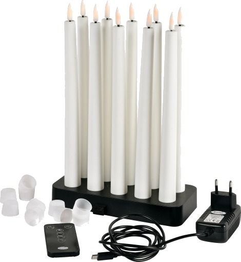 Duni oppladbare LED kronelys 10 stk. Duni oppladbare LED kronelys 10 stk.
