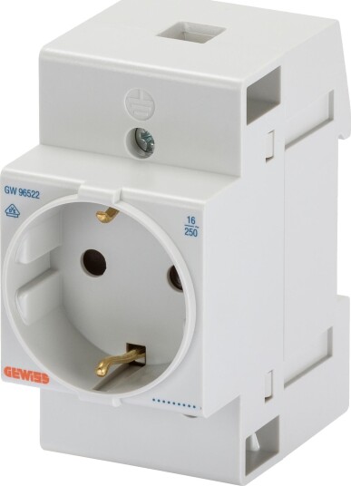 Gewiss Stikkontakt For DIN-Skinne GW96522 2P+J 2,5 Modul