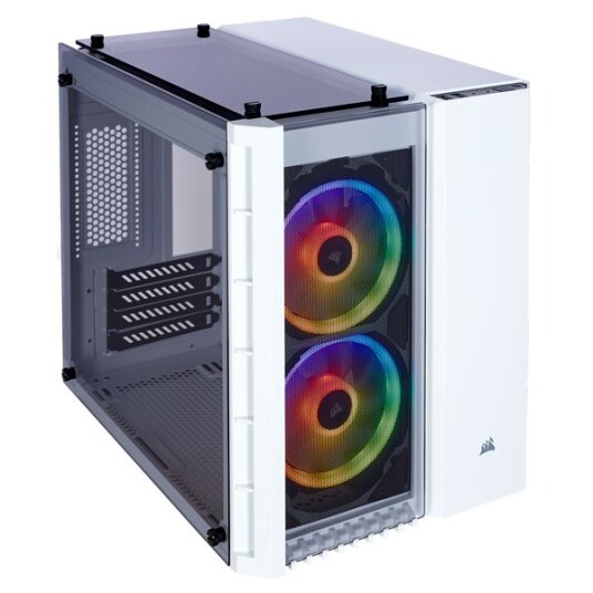 Corsair Crystal 280X RGB Mikro ATX Kabinett - Hvit, 4 Utvidelsesspor Corsair Crystal 280X RGB Mikro ATX Kabinett - Hvit, 4 Utvidelsesspor