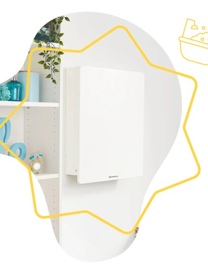 Badabulle Wall Mounted Changing Table White ONE SIZE Badabulle Wall Mounted Changing Table White ONE SIZE