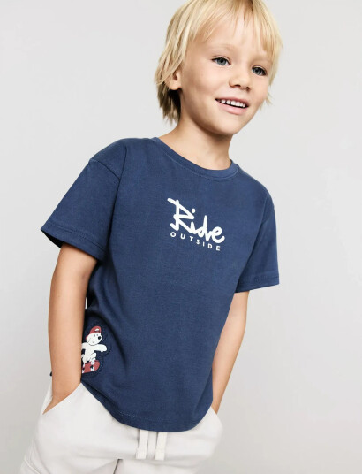 Mango Dog Printed T-Shirt - Navy - 18-24M