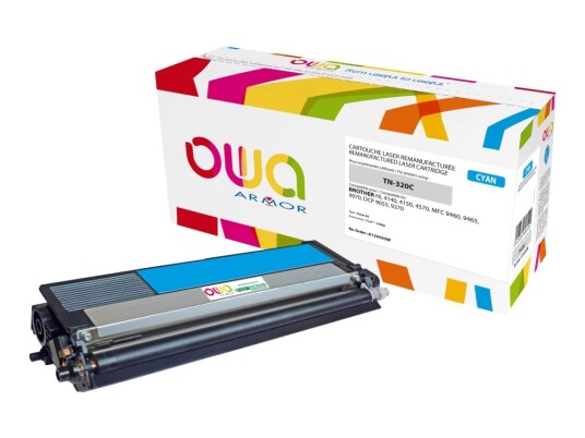 Owa - Cyan - Kompatibel - Gjenfabrikert - Tonerpatron Alternativ For: Brother Tn320c - For Brother Dcp-9055 Dcp-9270 Hl-4140 Hl-4150 Hl-4570 Mfc-9460 Mfc-9465 Mfc-9970
