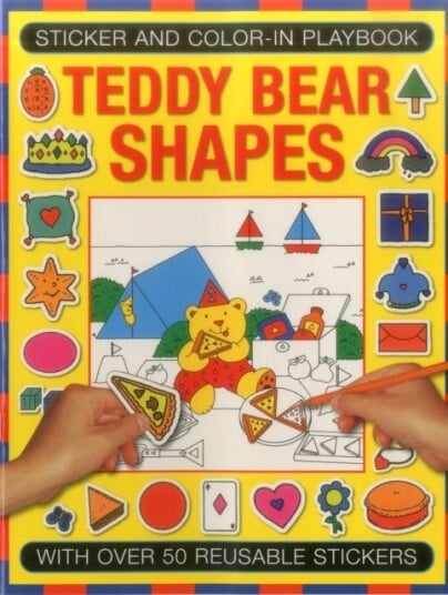 Sticker and Color in Playbook: Teddy Bear Shapes