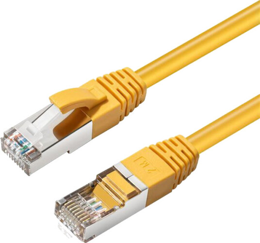 MicroConnect - Koblingskabel - RJ-45 (hann) til RJ-45 (hann) - 1.5 m - 6 mm - S/FTP - CAT 6a - halogenfri, innendørs, formstøpt, rund, uten hindringer - gul