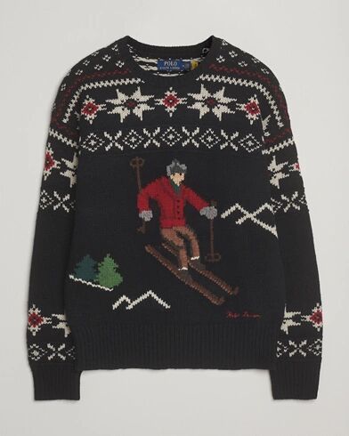 Ralph Lauren Polo Wool Skier Sweater Black Combo
