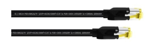 Cordial 15540 15 M Cat5e S/Utp Stp Rj-45 Rj-45 Sort