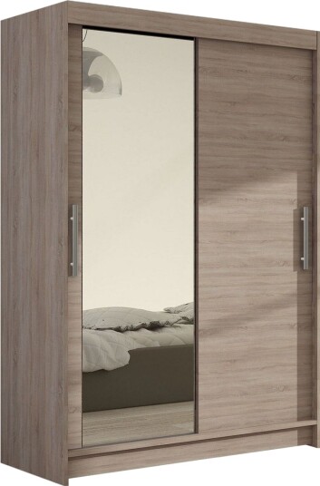 Estella Garderobe Skyvedører Speil - Eik