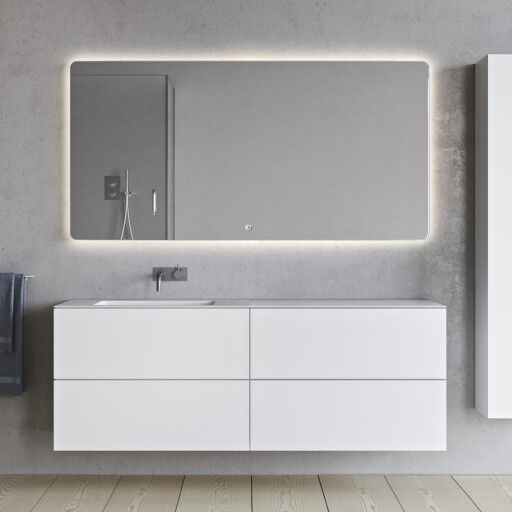 Copenhagen Bath SQ2 Servantskap 160 160x45x60 cm med servant Hvit Matt