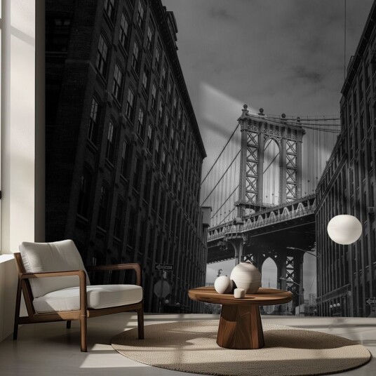 Tapet Manhattan Bridge Urban Scene Tapet Manhattan Bridge Urban Scene
