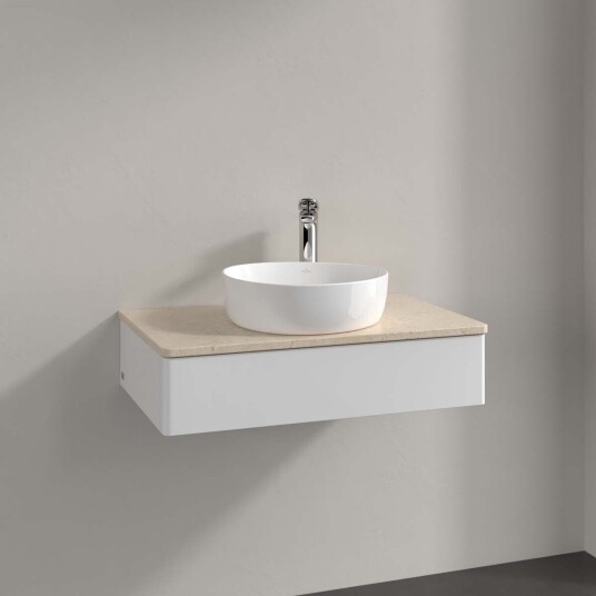 Villeroy & Boch Antao Servantskap med 1 skuff 80x50x19 cm u/lys Hvit Blank/Crème