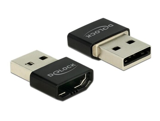 Delock HDMI Adapter USB Hann til HDMI Hunn - Svart