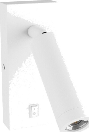 Spectrum Mini GU10 slim vegglampe Med bryter Ø3,8x9,5 cm hvit rund uten lyskilde Spectrum Mini GU10 slim vegglampe Med bryter Ø3,8x9,5 cm hvit rund uten lyskilde