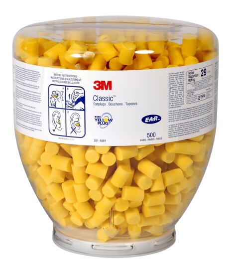 3M E-A-R Classic Ørepropper i refillbeholder, 500 par