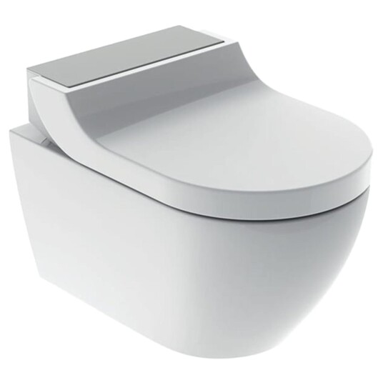 Geberit Aquaclean Tuma Comfort Vegghengt Toalett Hvit / Børstet Stål