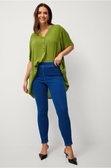 Zizzi Jeggings jTalia Blå