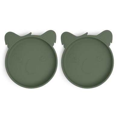 Nuuroo Silikonplate Akila Koala Dusty Green Sett med Nuuroo Silikonplate Akila Koala Dusty Green Sett med