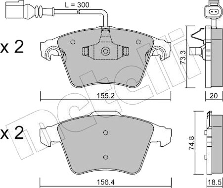 METELLI 22 0552 2 Bremseklosser