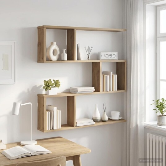 vidaXL Vegghylle Artisan eik 80 x 12 x 79,5 cm Konstruert tre