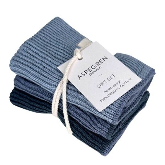 Aspegren Gavesett oppvaskklut 26x26 cm 3 stk blueberry