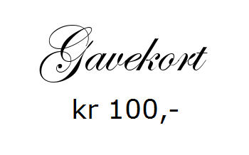 Gavekort pålydende kr 100