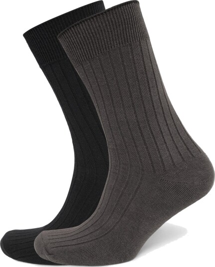 Mango Pack Of 2 Ribbed Cotton Socks Navy 40 42