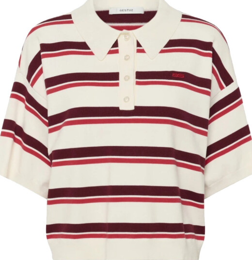 Gestuz Gztaia Ss Polo Pullover Multi/patterned XL Gestuz Gztaia Ss Polo Pullover Multi/patterned XL