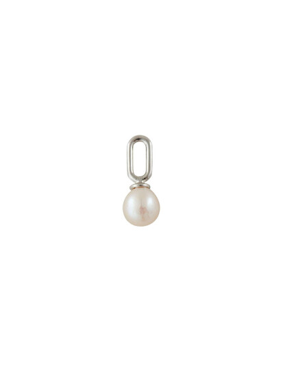 Design Letters Pearl Drop Charm - White - 5 MM