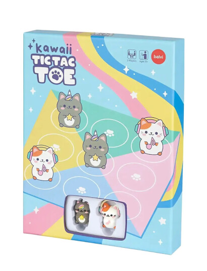 Balvi Spil Tic Tac Toe Kawaii Multi/patterned 16X 21X 3CM Balvi Spil Tic Tac Toe Kawaii Multi/patterned 16X 21X 3CM