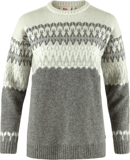 Fjellreven Övik Path Knit W Grey-Chalk White Female